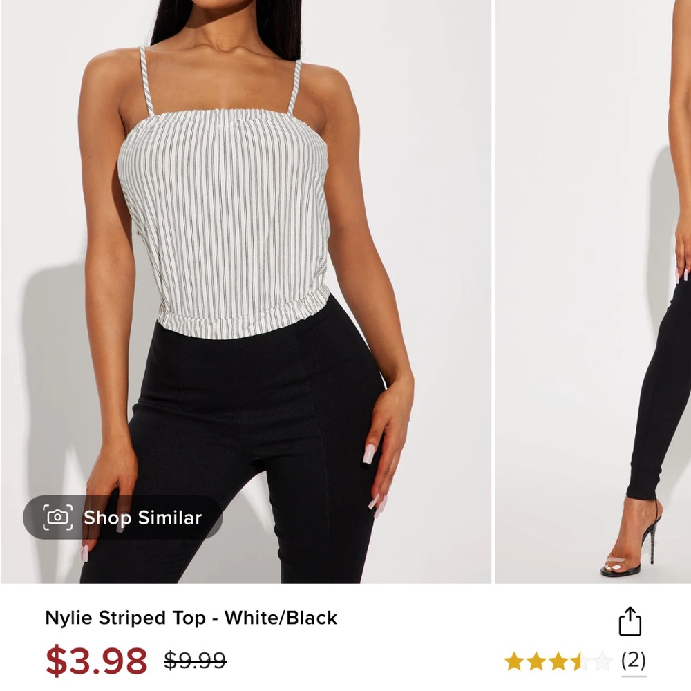 Striped crop top